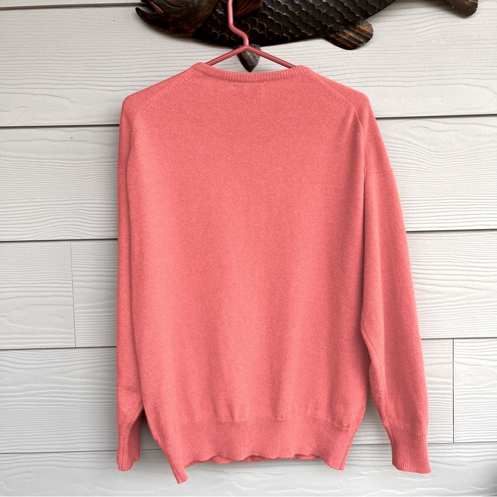 Scotch House 100% Wool Cardigan in Coral - Picture 3 of 10